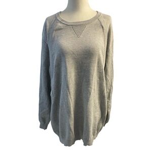 Seraphine Grey Crewneck Maternity & Nursing Sweater Size Large